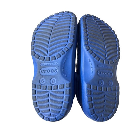 Crocs Womens Classic Clog Blue Slip-On Sandals Size 8 Lightweight Comfort Shoes - Picture 6 of 8